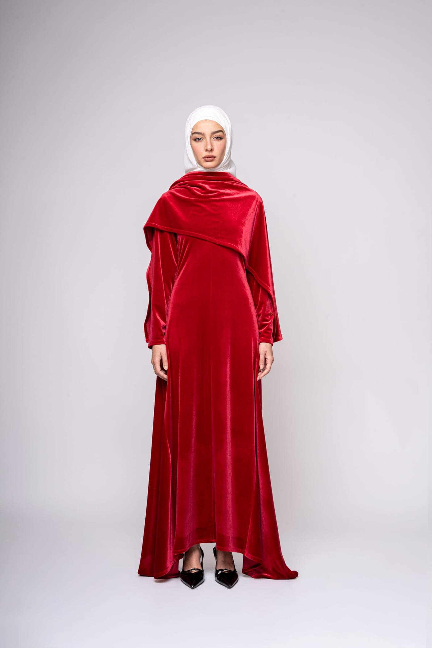 SCARF DRESS VELVET