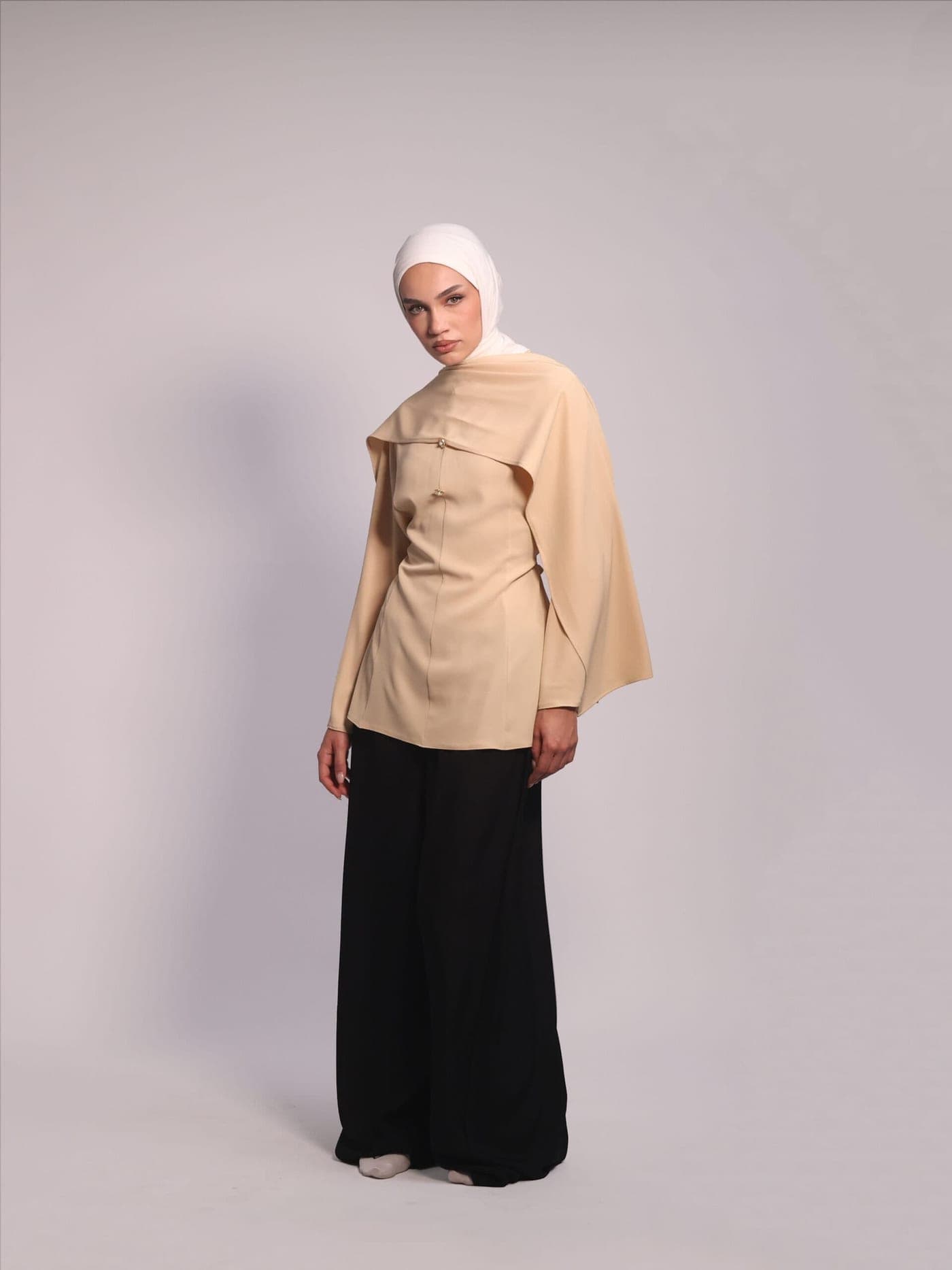 Draped Scarf Top