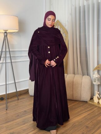 Velvet Scarf Ramadan Abaya