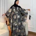 Sheer floral ramadan abaya