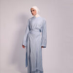 Side Tie Set in Sky Blue by Kharzaat