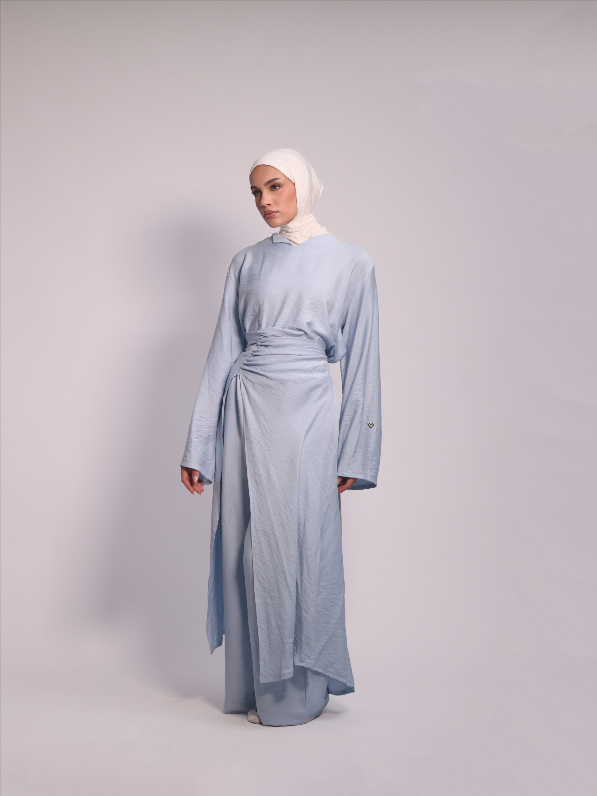 78 Side Tie Set in Sky Blue by Kharzaat